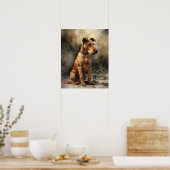 Irish Terrier Dog Art Print Poster (Keuken)