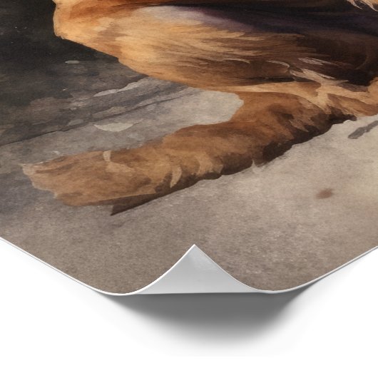 Irish Terrier Dog Art Print Poster (Hoek)