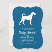 Irish Terrier Dog Baby shower Blue Boy Kaart (Voorkant)