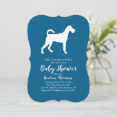 Irish Terrier Dog Baby shower Blue Boy Kaart (Staand voorkant)