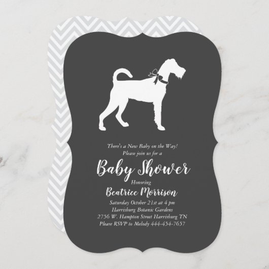 Irish Terrier Dog Baby shower Gender Neutral Kaart (Voorkant / Achterkant)