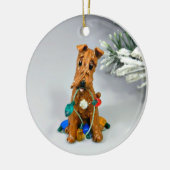 Irish Terrier Dog Ceramic Ornament (Links)