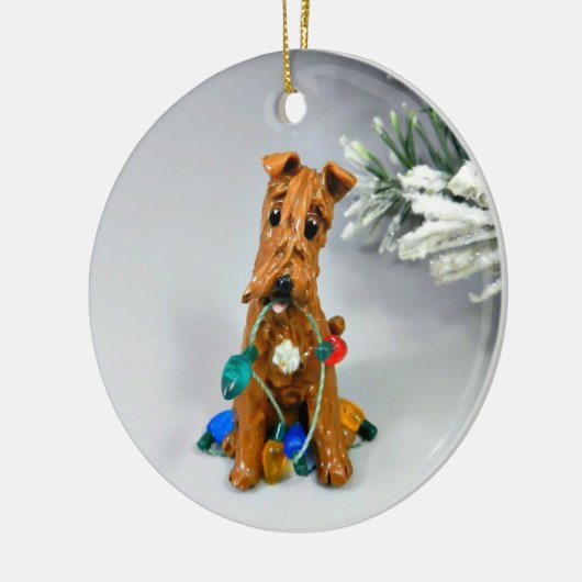 Irish Terrier Dog Ceramic Ornament (Links)