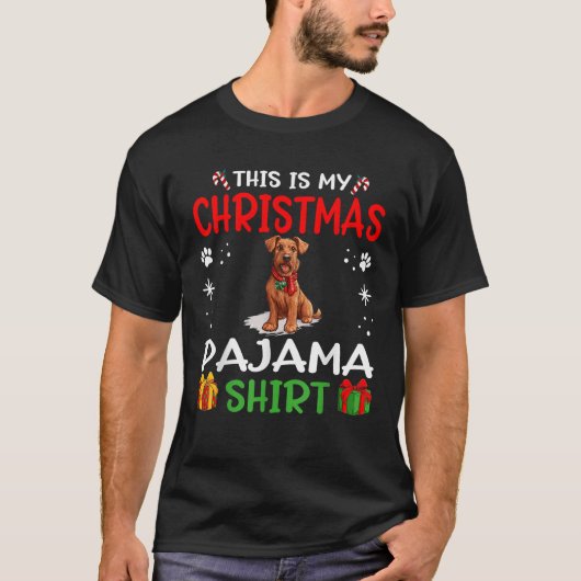 Irish Terrier Dog Nightgown Pajama This is my Chri T-shirt (Voorkant)