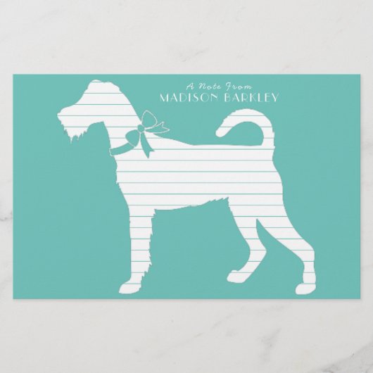 Irish Terrier Dog Puppy Briefpapier (Voorkant)