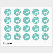 Irish Terrier Dog Puppy Ronde Sticker (Vel)