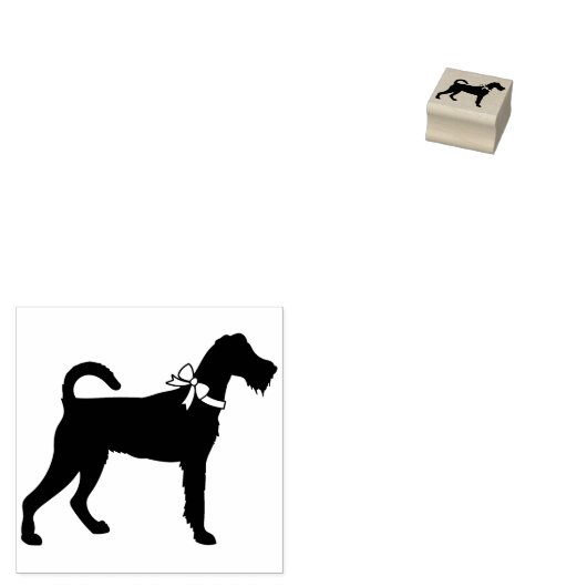 Irish Terrier Dog Puppy Rubberstempel (Gestempeld)