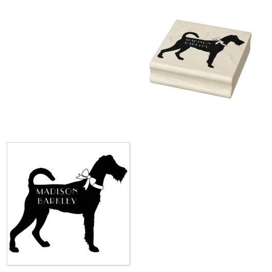 Irish Terrier Dog Puppy Rubberstempel (Gestempeld)