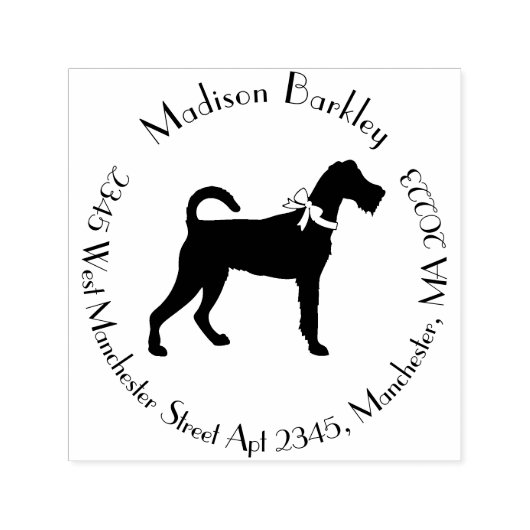 Irish Terrier Dog Puppy Zelfinktende Stempel (Design)