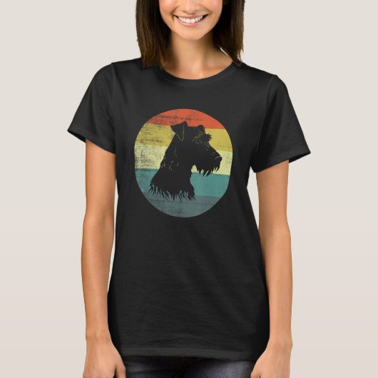 Irish Terrier Dog Retro Style T-shirt (Voorkant)