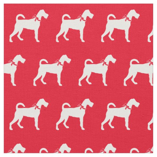 Irish Terrier Dog Silhouette Pet Red Stof (Close Up)