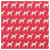 Irish Terrier Dog Silhouette Pet Red Stof (Swatch)