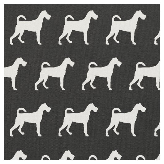 Irish Terrier Dog Silhouette Pet Stof (Close Up)
