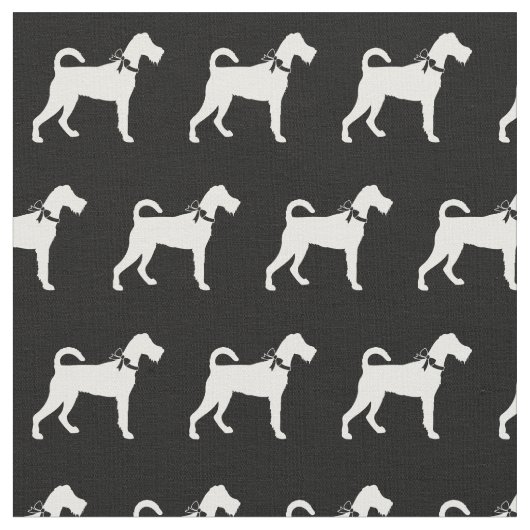 Irish Terrier Dog Silhouette Pet Stof (Close Up)