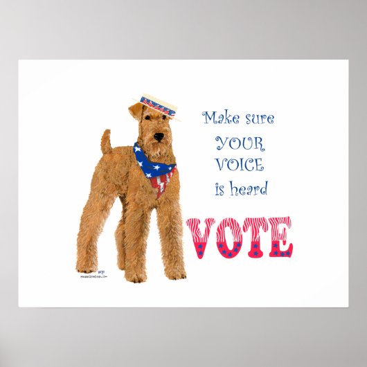 Irish Terrier Elections Poster (Voorkant)