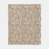 Irish Terrier Floral Blanket - schattige honden go Fleece Deken (Voorkant)