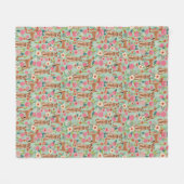 Irish Terrier Floral Blanket - schattige honden go Fleece Deken (Voorkant (Horizontaal))