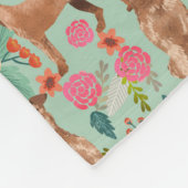 Irish Terrier Floral Blanket - schattige honden go Fleece Deken (Hoek)