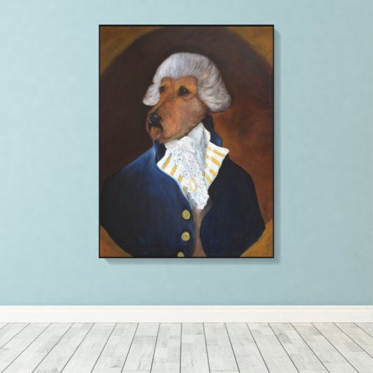 Irish Terrier "Gentleman" Canvas Afdruk (Insitu (Houten vloer))