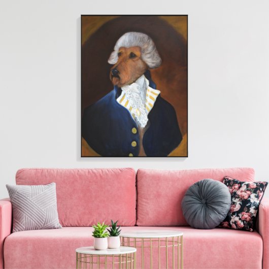 Irish Terrier "Gentleman" Canvas Afdruk (Insitu (Woonkamer))