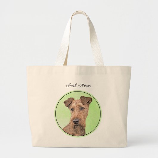Irish Terrier Grote Tote Bag (Voorkant)