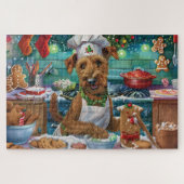 Irish Terrier Holiday Baking: feestelijke kerstdag Legpuzzel (Horizontaal)