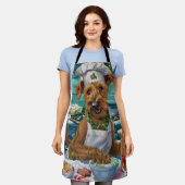 Irish Terrier Holiday Baking: feestelijke kerstdag Schort (Gedragen)