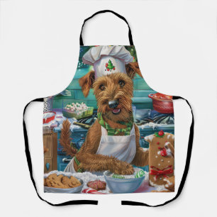 Irish Terrier Holiday Baking: feestelijke kerstdag Schort