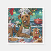 Irish Terrier Holiday Baking: feestelijke kerstdag Servet (Voorkant)