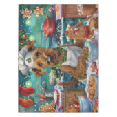 Irish Terrier Holiday Baking: feestelijke kerstdag Tafelkleed (Voorkant)