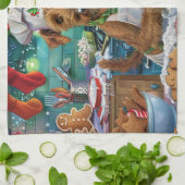 Irish Terrier Holiday Baking: feestelijke kerstdag Theedoek (Gevouwen)