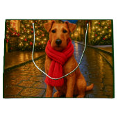 Irish Terrier Holiday  Groot Cadeauzakje (Voorkant)