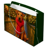 Irish Terrier Holiday  Groot Cadeauzakje (Achterkant Gekanteld)