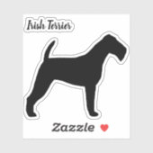 Irish Terrier Hondenras Silhouette Vinyl Sticker (Vel)