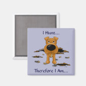 Irish Terrier (Ierse Terriers) Ik jaag... Magneet (Voorkant / Achterkant)