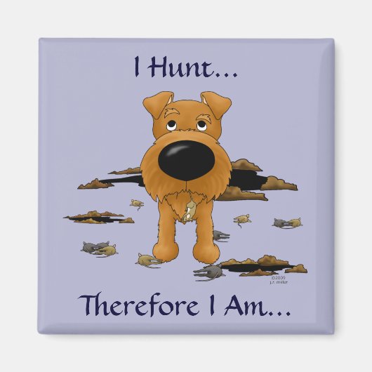 Irish Terrier (Ierse Terriers) Ik jaag... Magneet (Voorkant)