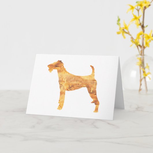 Irish Terrier Kaart (Gele Bloem)