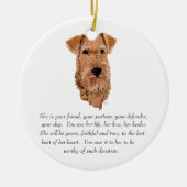 Irish Terrier Keepomwille - Vrouw Keramisch Ornament (Voorkant)