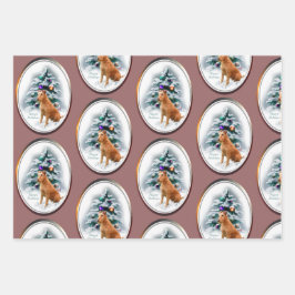 Irish Terrier kerstcadeaus Inpakpapier Vel