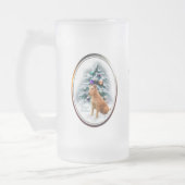 Irish Terrier kerstcadeaus Matglas Bierpul (Links)