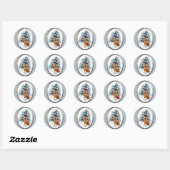 Irish Terrier kerstcadeaus Ronde Sticker (Vel)