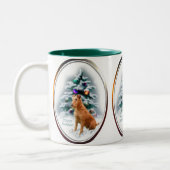 Irish Terrier kerstcadeaus Tweekleurige Koffiemok (Links)