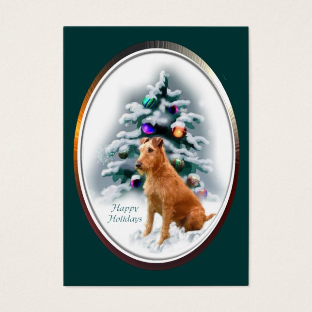 Irish Terrier kerstcadeaus Visitekaartjes (Voorkant)