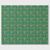 Irish Terrier Kersthond Cadeaupapier (Vlak)