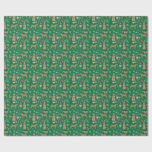 Irish Terrier Kersthond Cadeaupapier (Vlak)