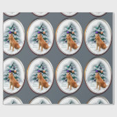 Irish Terrier Kerstmis Cadeaupapier (Vlak)