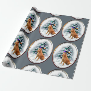 Irish Terrier Kerstmis Cadeaupapier