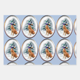 Irish Terrier Kerstmis Inpakpapier Vel