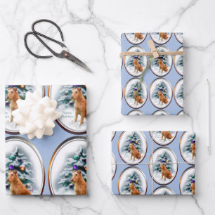 Irish Terrier Kerstmis Inpakpapier Vel