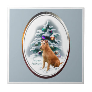 Irish Terrier Kerstmis Tegeltje